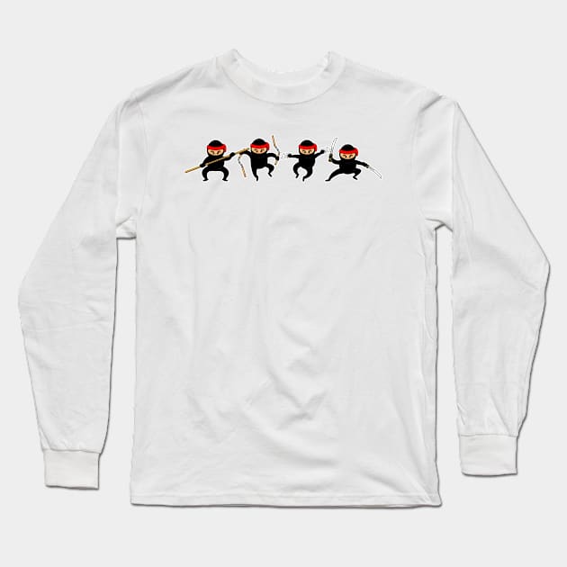 NINJA ATTACK! Long Sleeve T-Shirt by pitnerd